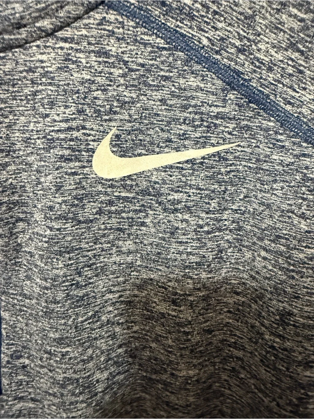 Nike Men’s Heathered Navy Blue Quarter-Zip Performance Pullover